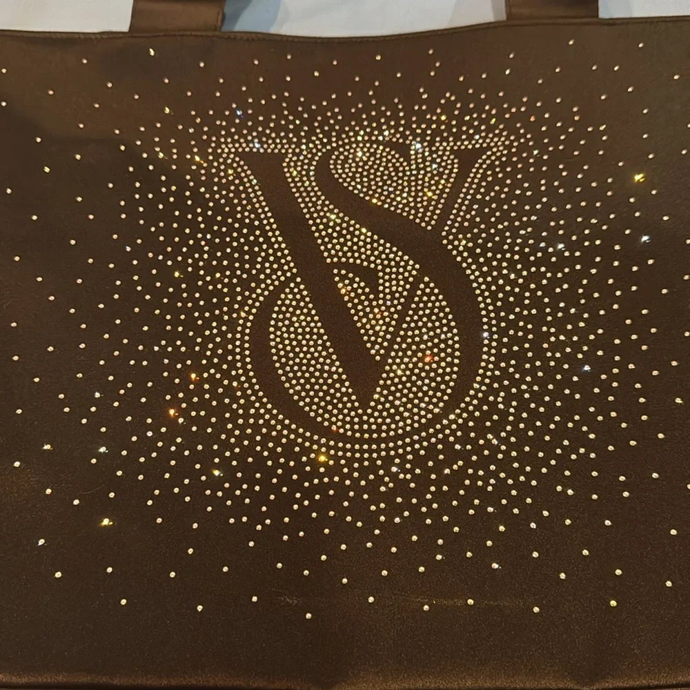 NWT Victoria’s Secret 2024 Black Crystal Embellished Tote Bag Z54